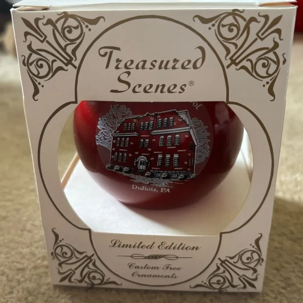 St. Catherine's School DuBois PA Glass Ornament 2002 5th Edition Red